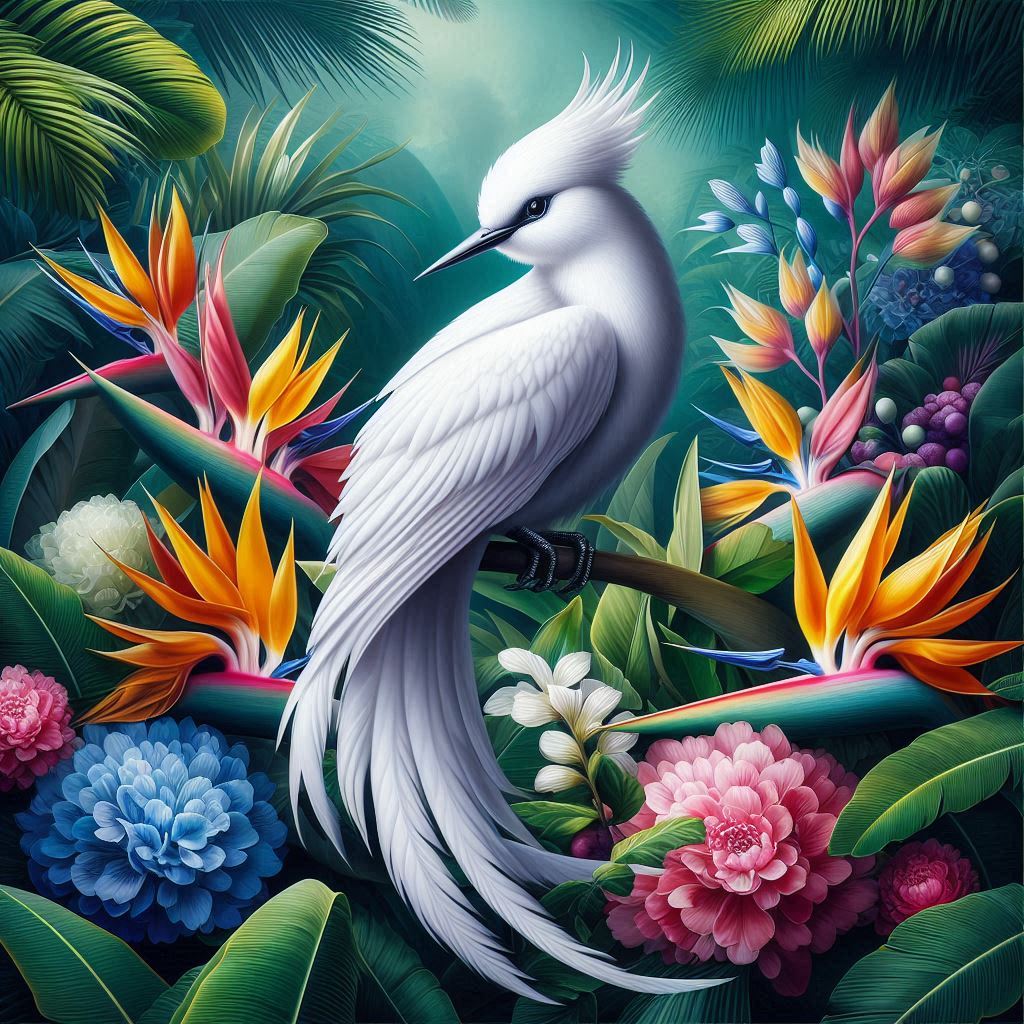 white bird of paradise