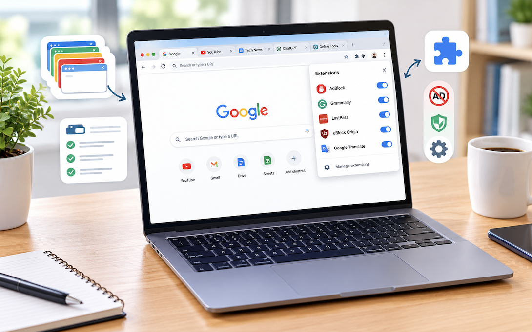 How to Manage Browser Tabs and Extensions Efficiently